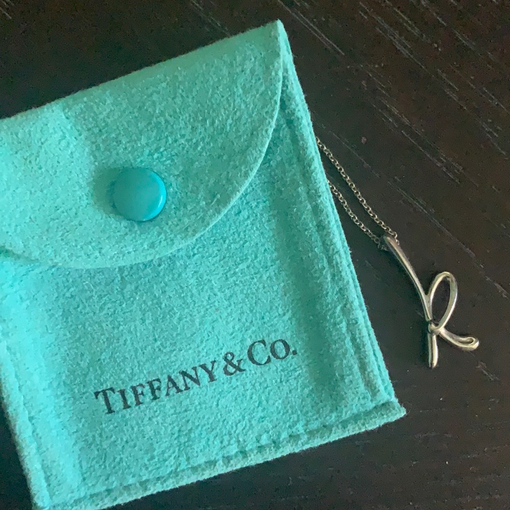 Authentic Tiffany & CO “K” initial necklace